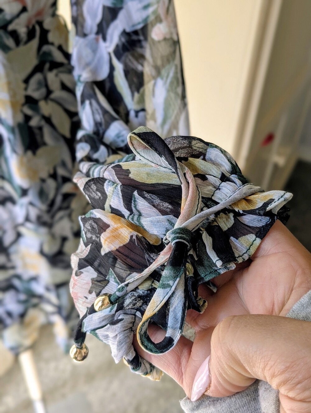 Pedal & Pup Floral Chiffon Open Back Mini Dress NWT - Picture 5 of 7